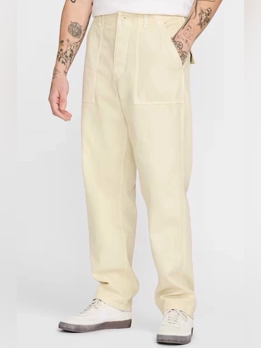 Nike Life Twill Fatigue Pants Men's Size 32 HJ0645-234 Light Khaki NWT $140